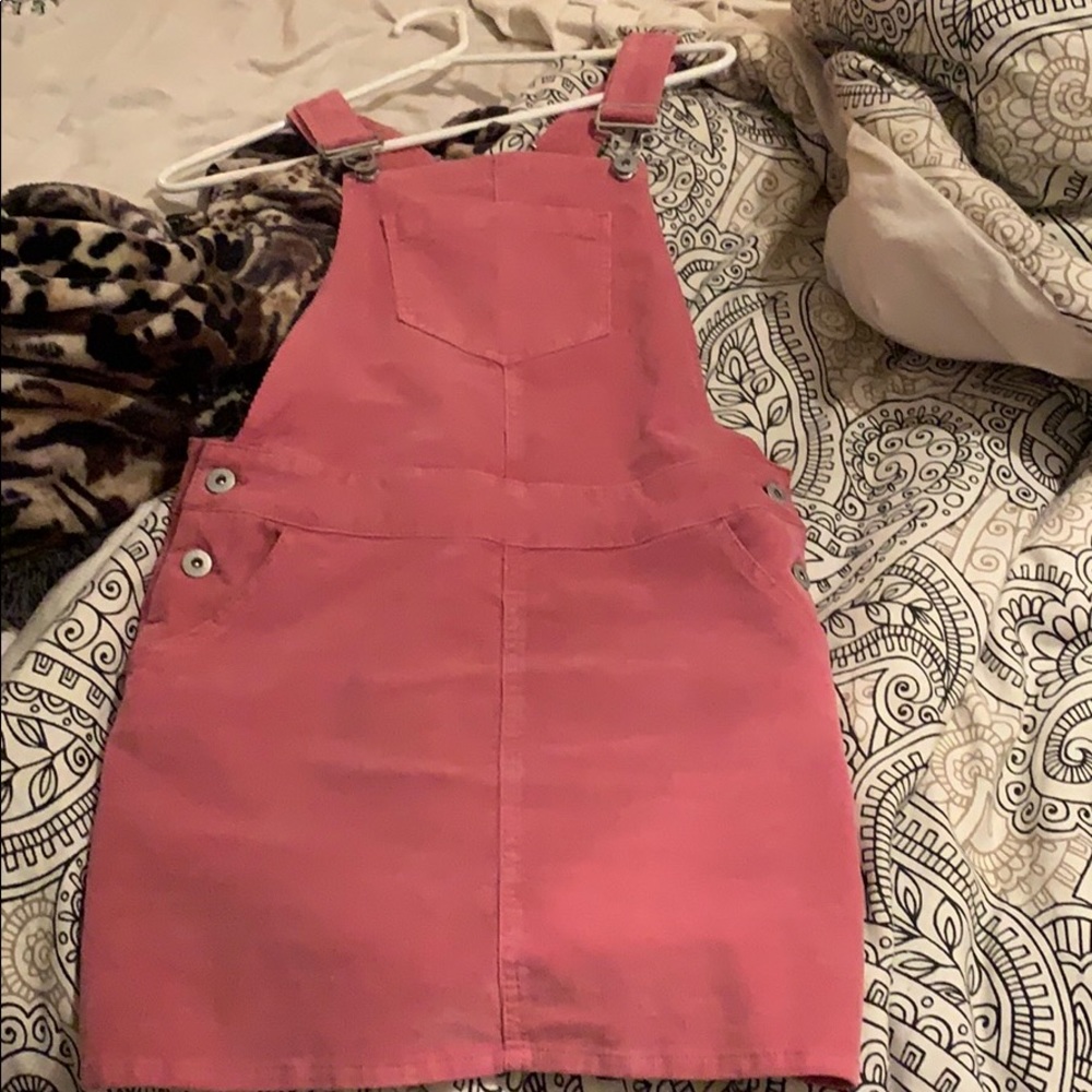 Pink overall dress